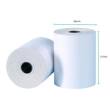 200x Thermal Paper Rolls 57x38mm -  9.5m Register EFTPOS POS Receipt Bulk - Top-Down View