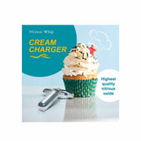 50x Cream Chargers - GreatWhip NO2 Nitrous Oxide Food Use Whip Bulb Canisters - Top-Down View