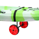 Sit On Top Kayak Trolley - Beach Canoe Boat Transporter Cart - Top-Down View