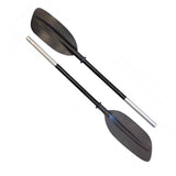 2.17M Kayak Paddle - Curved Blade Position Shift Oar Aluminium Shaft - Front View