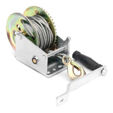 Heavy-Duty Manual Hand Winch with 10m Steel Cable - Ideal for Boats, Jet Skis, and Trailers - Top-Down View