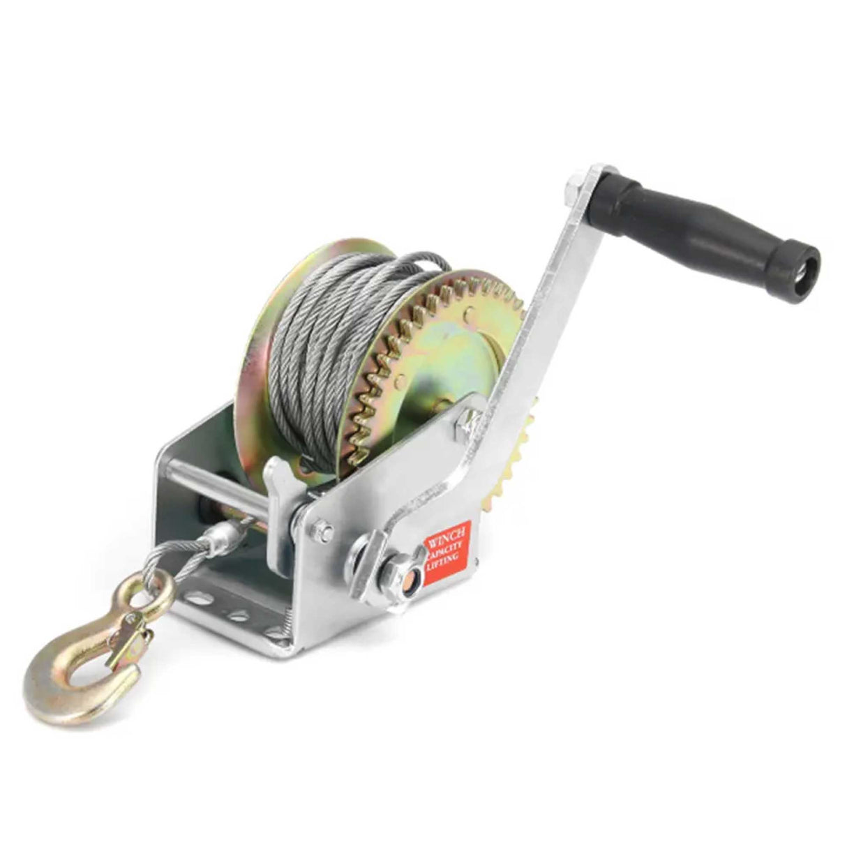 Heavy-Duty Manual Hand Winch with 10m Steel Cable - Ideal for Boats, Jet Skis, and Trailers