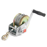 Heavy-Duty Manual Hand Winch with 10m Steel Cable - Ideal for Boats, Jet Skis, and Trailers - Rear View