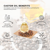 100ml Organic Castor Oil - Hexane Free Cold Pressed Anti Oxidant Skin Hair Care - Top-Down View