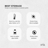 Orku 100ml Organic Castor Oil - Hexane Free Cold Pressed - Close-Up Angle