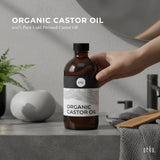 Orku 250ml Organic Castor Oil - Hexane Free Cold Pressed - Front View