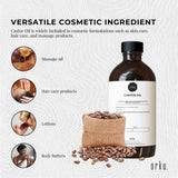 Orku 500ml Organic Castor Oil - Hexane Free Cold Pressed - Side View