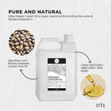 Orku 5L Organic Castor Oil - Hexane Free Cold Pressed - Side View