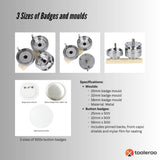Button Badge Making Set - Maker + Moulds + Badges 25mm 32mm 58mm - Rear View