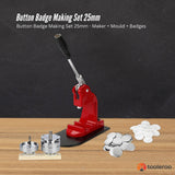Button Badge Making Set 25mm - Maker + Mould + Badges - Front View