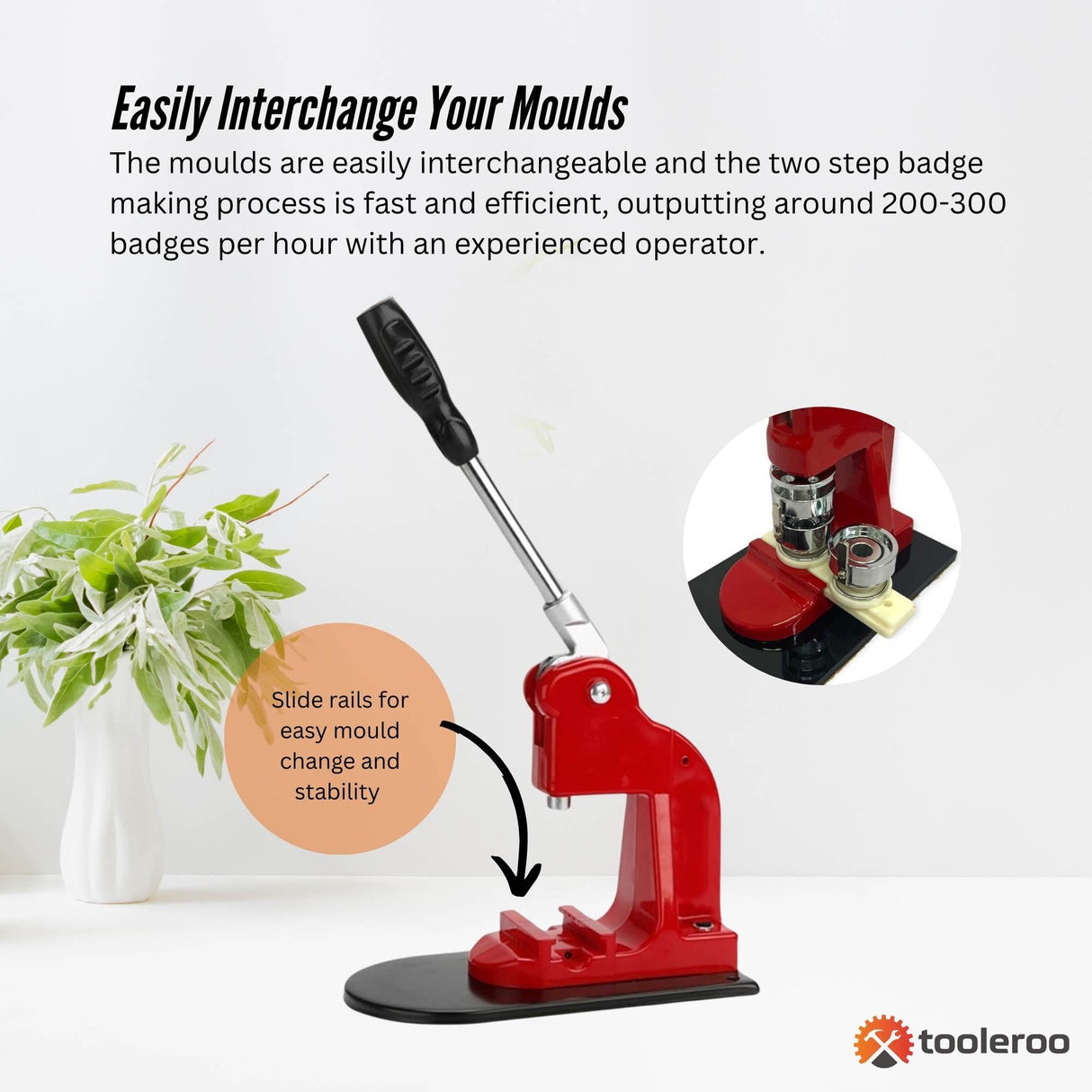 Button Badge Making Set 58mm - Maker + Mould + Badges