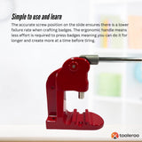 Button Badge Making Set 58mm - Maker + Mould + Badges - Close-Up Angle