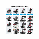 Versatile 8-in-1 Heat Press Machine for DIY Crafts and Sublimation Printing - 45-Degree Angle