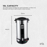 10L Orku Candle Wax Heater With Core Heating Tap - Electric Warmer Melter Pot - Side View