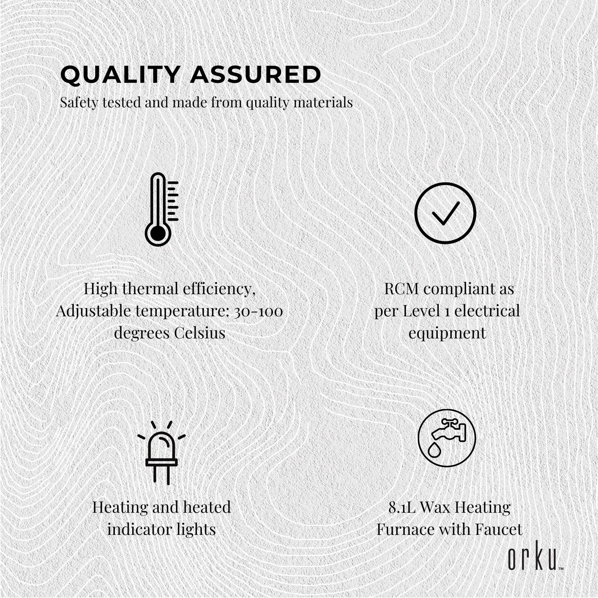 8L Orku Candle Wax Heater With Tap And Accessories - Candle Making Melter Pot