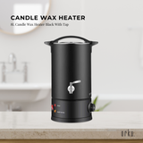 8L Candle Wax Heater Black With Tap - Soy Wax Melter Candle Making Electric - Front View