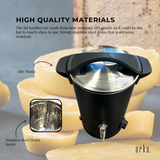 8L Candle Wax Heater Black With Tap - Soy Wax Melter Candle Making Electric - Top-Down View