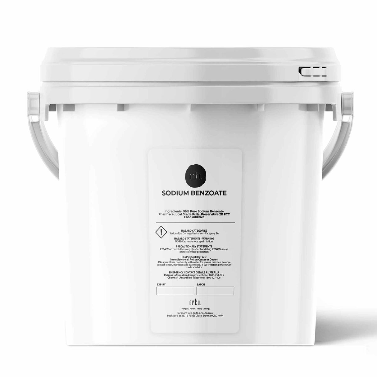 Pharmaceutical Grade Sodium Benzoate Powder - 3.5Kg Tub Preservative 211 for Food, Cosmetics & Beverages