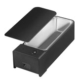 600ml Portable Ultrasonic Jewelry Cleaner - Mini Black Sonic Cleaning Bath