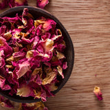 100g Organic Dried Red Rose Petals - Wedding Confetti Rosa Centifolia Flower - 45-Degree Angle