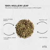 1Kg Organic Mullein Leaf - Dried Herbal Verbascum Thapsis - 45-Degree Angle