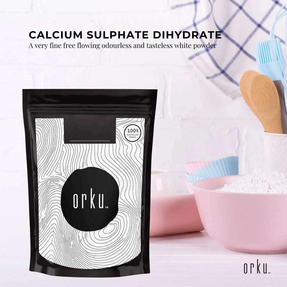 Food Grade 2Kg Calcium Sulfate Gypsum Powder - Hydrous Sulfate for Culinary Use
