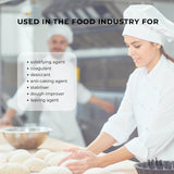 Food Grade 2Kg Calcium Sulfate Gypsum Powder - Hydrous Sulfate for Culinary Use - Rear View