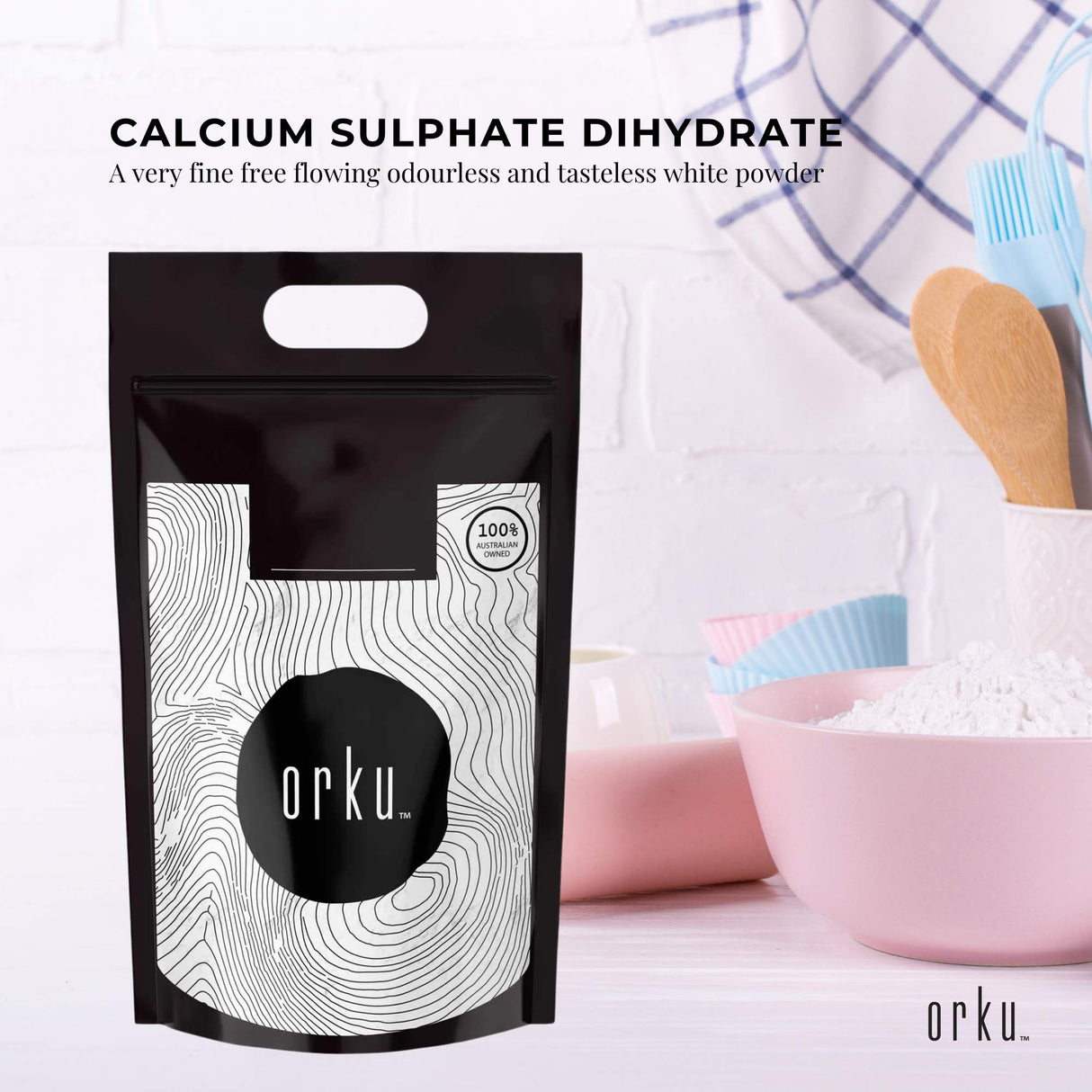 Premium Food Grade Calcium Sulphate Gypsum Powder - 5Kg for Culinary and Brewing Applications