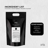 Food Grade 10Kg Calcium Sulfate Gypsum Powder - Premium Hydrated Sulfate for Culinary Use - Top-Down View