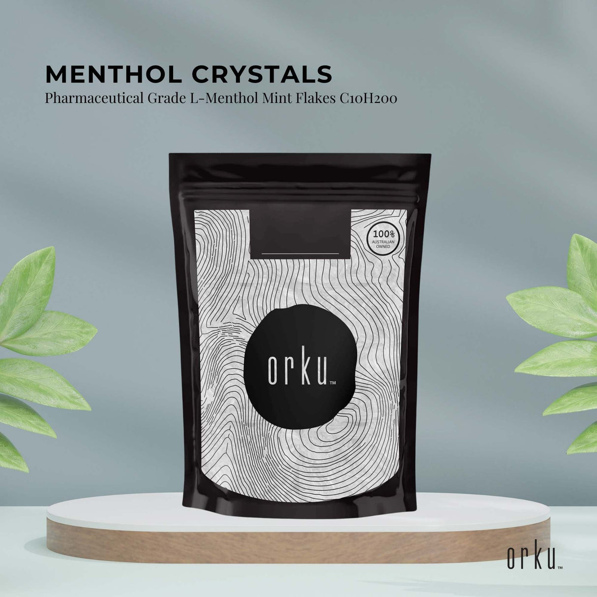 Orku 50g Menthol Crystals - USP Grade L-Menthol Mint Flakes C10H200