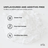 Orku 100g Creatine Monohydrate Powder – 200 Mesh Micronised | 99.9% Purity - Close-Up Angle