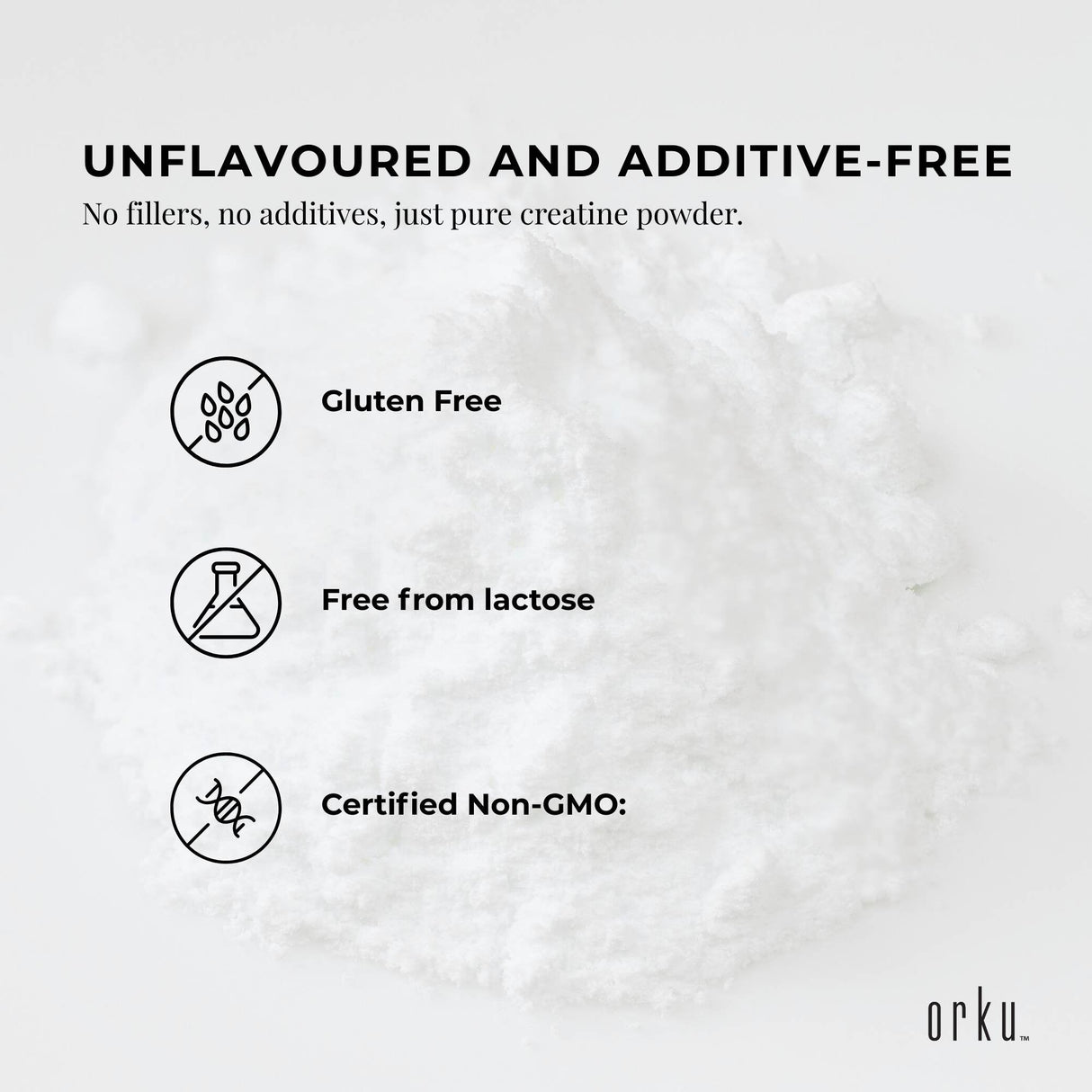 Orku 100g Creatine Monohydrate Powder – 200 Mesh Micronised | 99.9% Purity