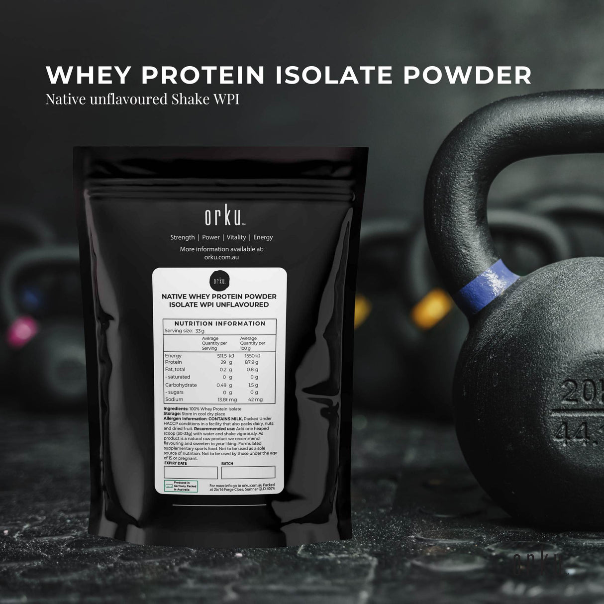 100g Native Unflavoured Whey Protein Isolate Powder - Shake WPI