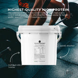 2Kg Native Unflavoured Cold-Pressed Whey Protein Isolate Powder - Premium Shake Supplement Tub - Close-Up Angle