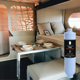 Inline Water Filter - RV Caravan Hose - Activated Carbon KDF Cartridge - YW003 - Front View