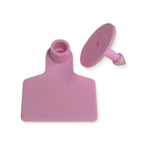 100x Cattle Ear Tags 5x4cm Set - Small Pink Blank Sheep Pig Livestock Label - Front View