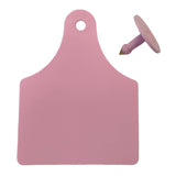 100x Cattle Ear Tags 7x10cm Set - Large Pink Blank Cow Sheep Livestock Label - Top-Down View