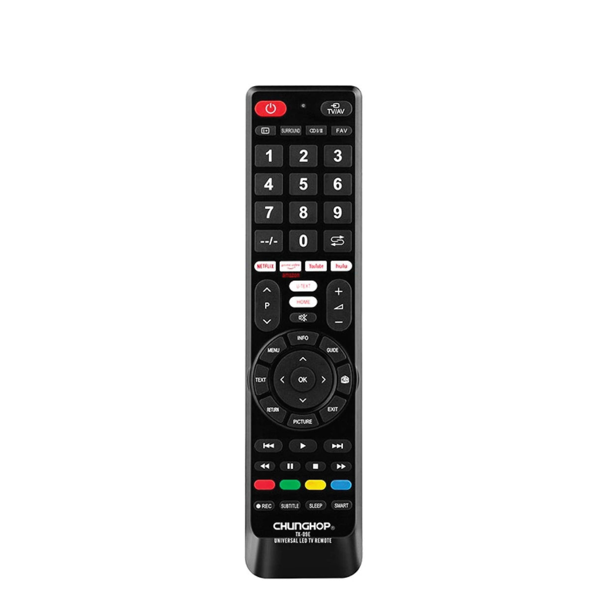 Chunghop TX-09E Universal Remote Control - 3D Compatible for Smart HDTVs and LCDs