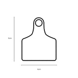 1-100 Cattle Number Ear Tags 5x4cm Set - Small White Pig Goat Livestock Label - Front View