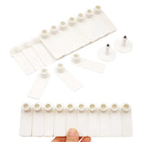 100x Cattle Ear Tags 5x2cm Set - Mini White Blank Pig Goat Livestock Label