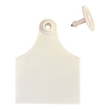 100x Cattle Ear Tags 7x10cm Set - Large White Blank Cow Sheep Livestock Label - Top-Down View