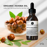 25ml Organic Jojoba Oil - Golden Pure Cold Pressed Seed For Hair Skin Nails - Front View