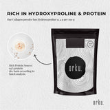 Orku 2Kg Bovine Collagen Peptides Powder Hydrolysed Protein Unflavoured - Top-Down View