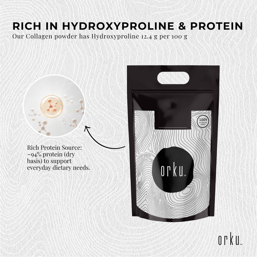 Orku 10Kg Bovine Collagen Peptides Powder Hydrolysed Protein Unflavoured