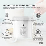2.5Kg Collagen Powder Bucket - Bovine Protein Peptide Supplement Unflavoured - Top-Down View