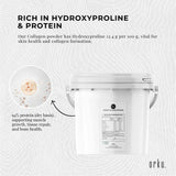 2.5Kg Collagen Powder Bucket - Bovine Protein Peptide Supplement Unflavoured - 45-Degree Angle
