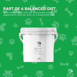 700g Dog Treat Beef Jerky Bucket - Dehydrated Australian Healthy Puppy Chew - Close-Up Angle