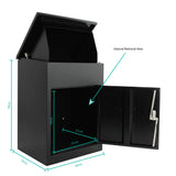 Secure Parcel Drop Box - Weatherproof Mailbox for Safe Package Deliveries 44x35x58cm - Top-Down View