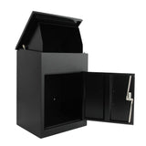 Secure Parcel Drop Box - Weatherproof Mailbox for Safe Package Deliveries 44x35x58cm - Close-Up Angle