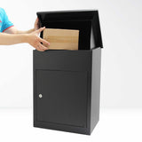 Secure Parcel Drop Box - Weatherproof Mailbox for Safe Package Deliveries 44x35x58cm